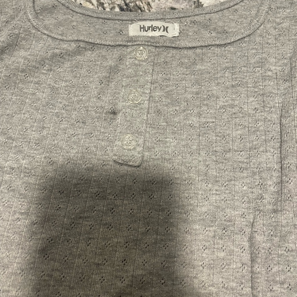 Hurley Gray Henley Shirt